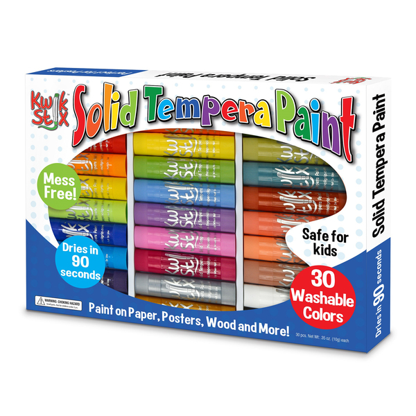 Kwik Stix Solid Tempera Paint, Art Set, 30 Colors 681